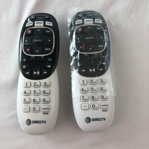 Lot of 2 Directv RC73 Genie Remote Controls RF Capability White Black Remote